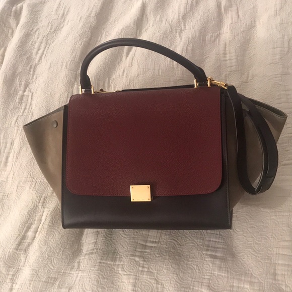 celine tricolor trapeze bag